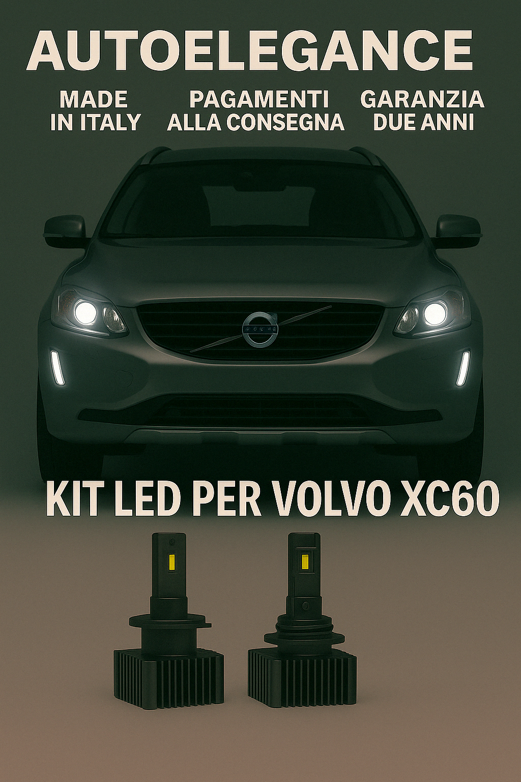 ?? KIT LED D3S 6000K BIANCO GHIACCIO ANABBAGLIANTI PER  VOLVO XC60 ??