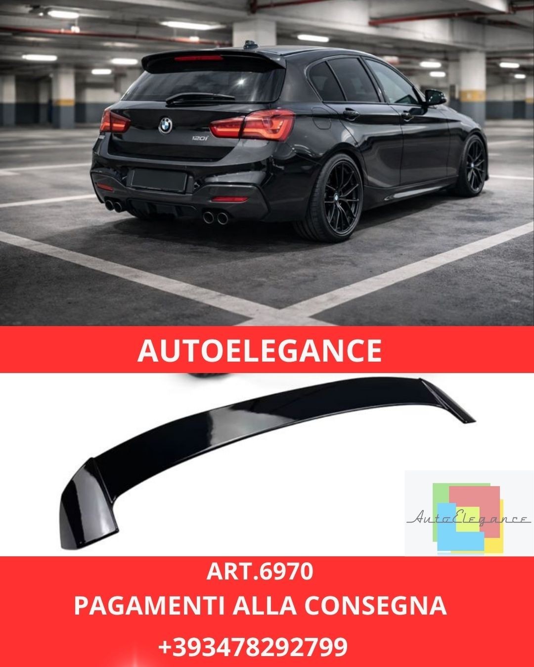 ART.6970 Alerón trasero apto para BMW Serie 1 F20 y F21 (2011-2019)