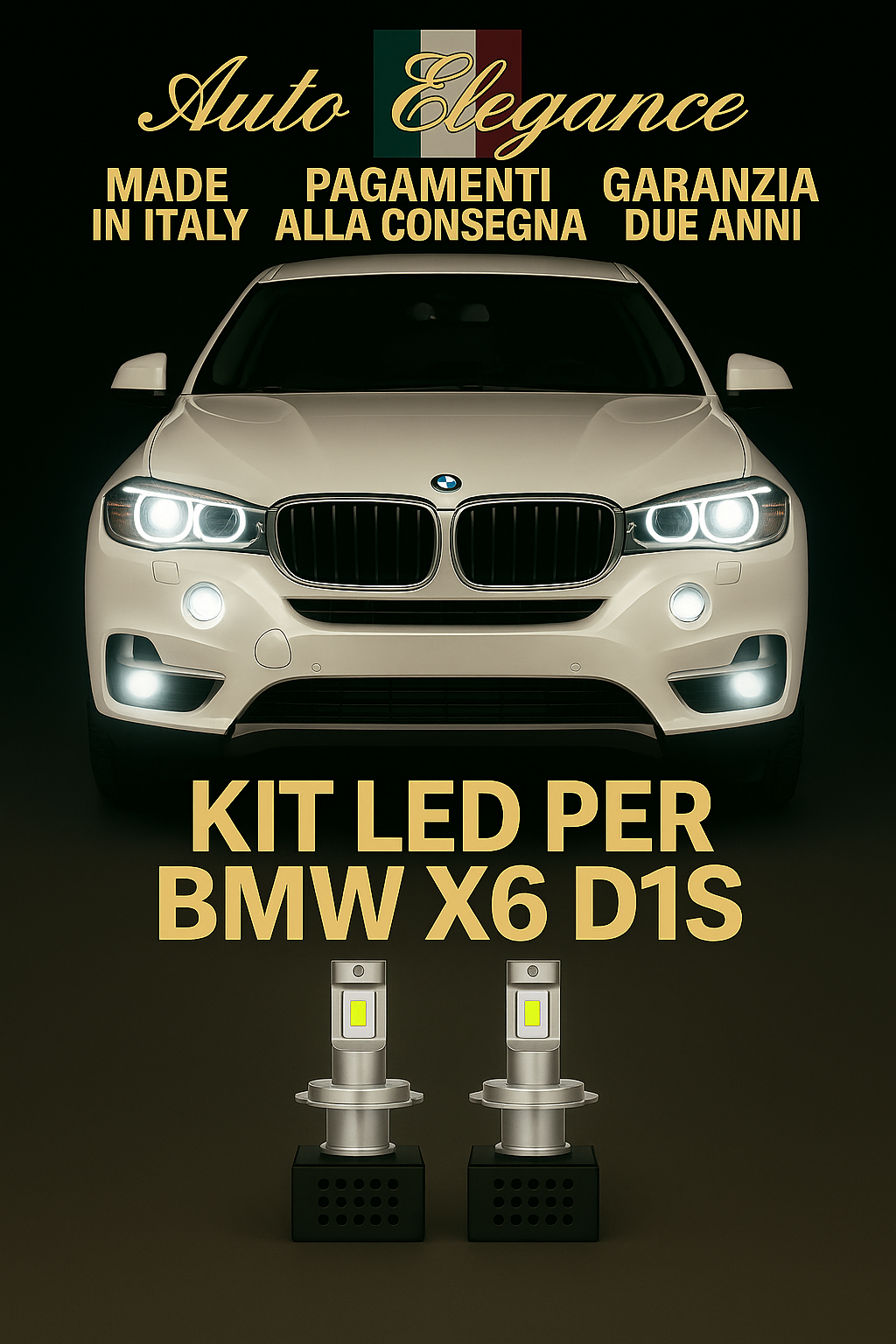 💫Kit LED D1S 6000K Anabbaglianti per BMW X6 F16 | Bianco Freddo CANBUS💫