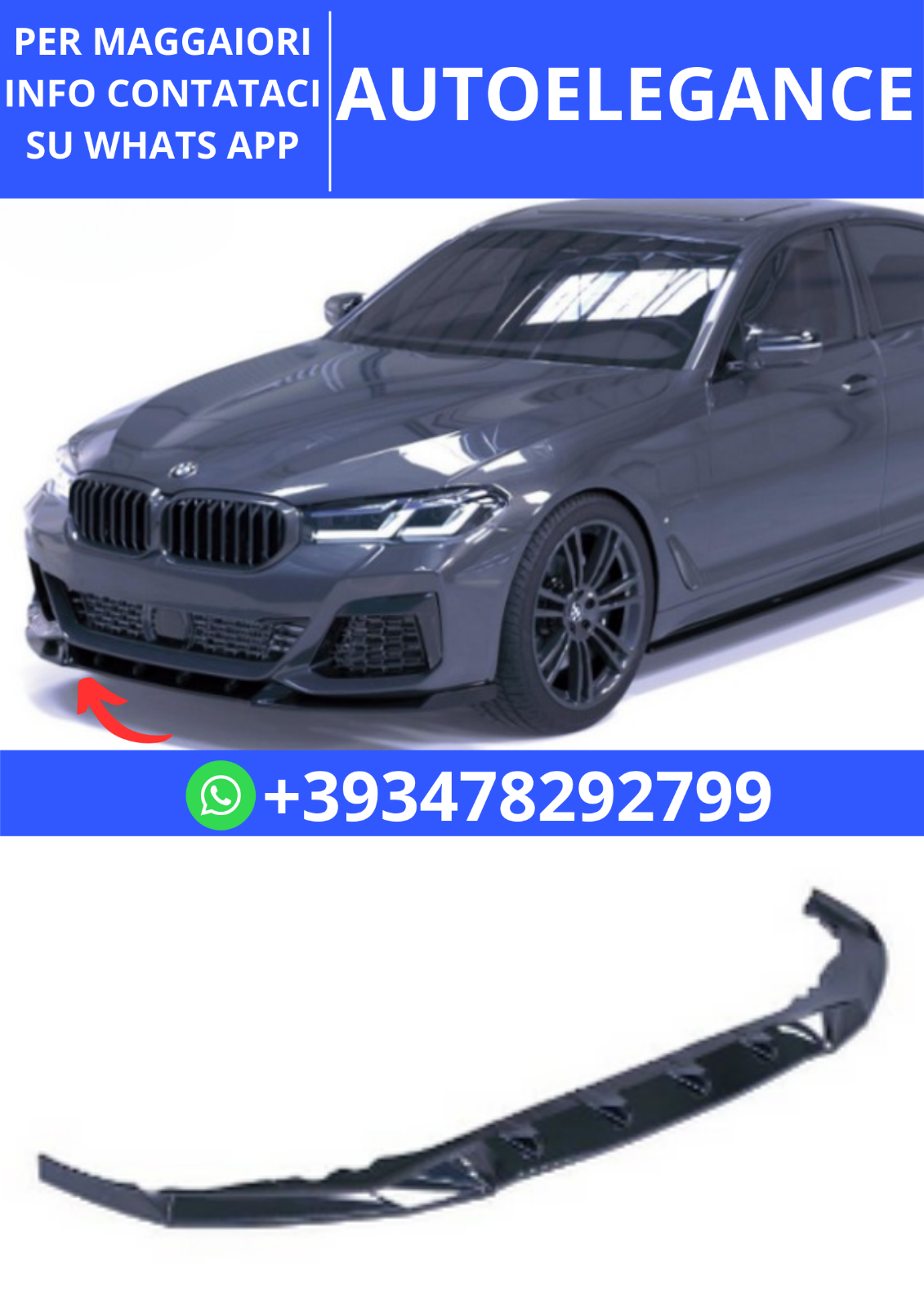ART.2348 S&eacute;parateur BMW 5 Series G30 Lifting M-PACK 2020-2023