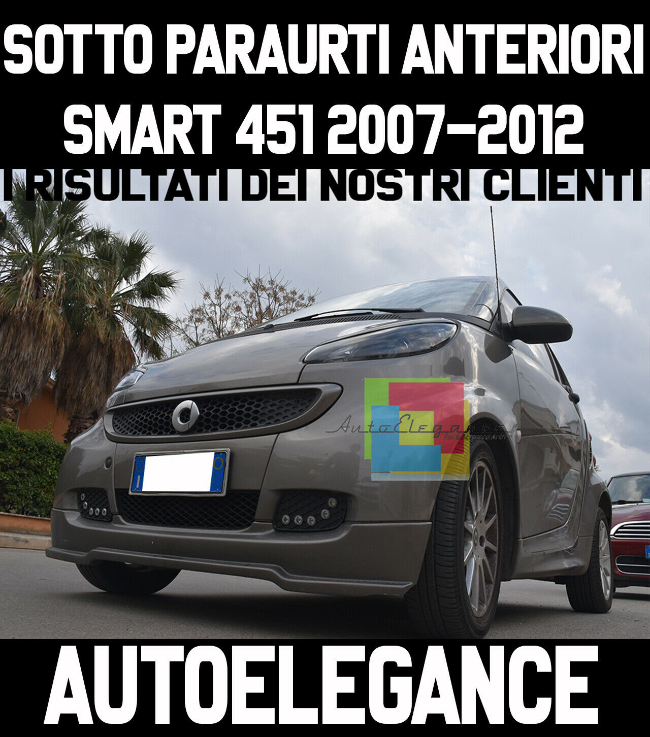 Sous Pare-Chocs Intelligent Fortwo 451 2007 Au 2012 Spoiler Avant ABS