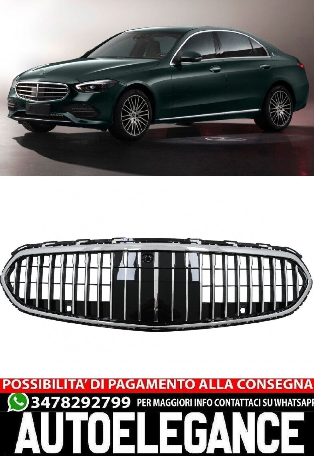 La calandre convient pour Mercedes Classe C W206 S206 (2021-up)