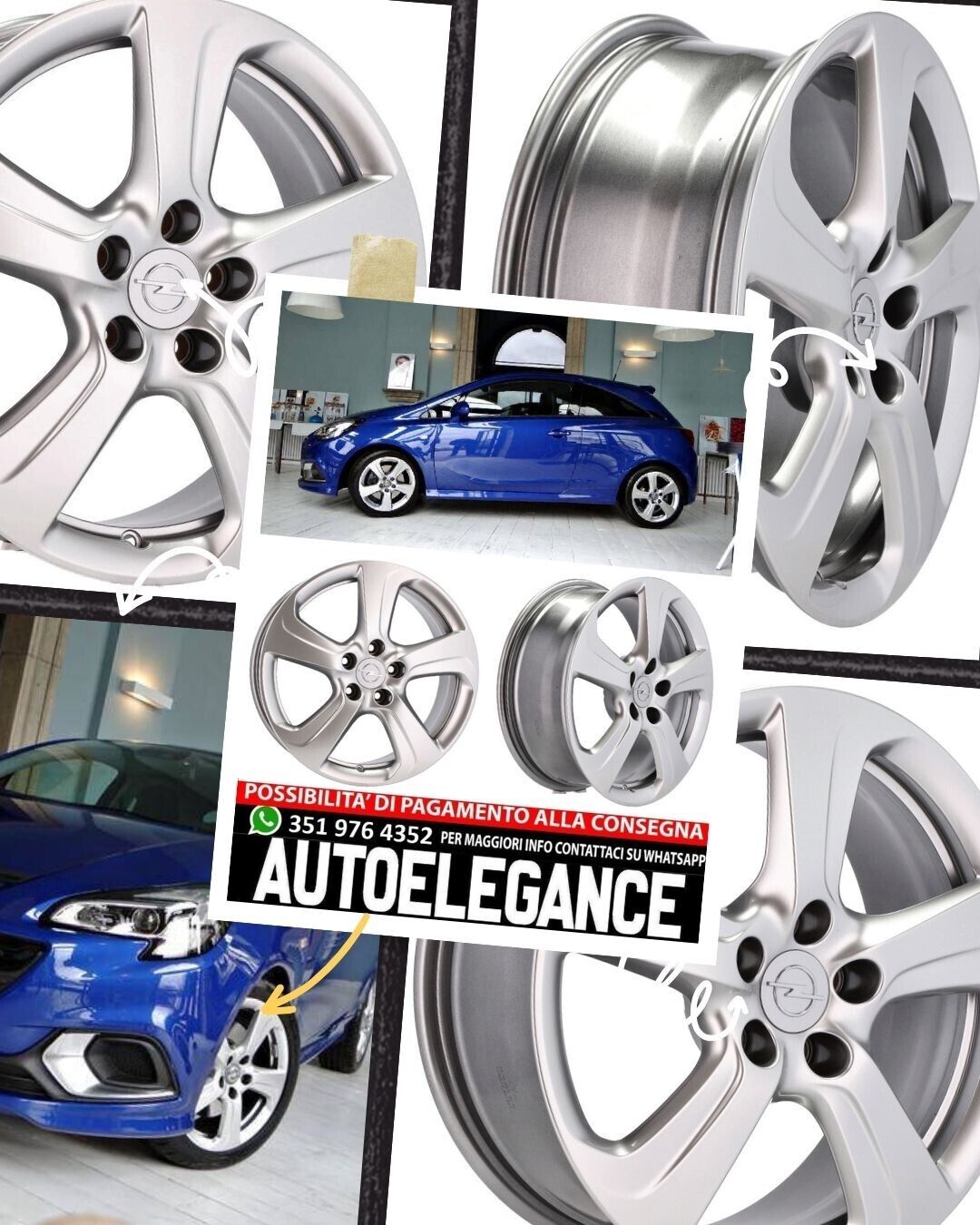 CERCHI CERCHIO IN LEGA 17" Adatto per ALFA ROMEO CADILLAC CHEVROLET FIAT JEEP