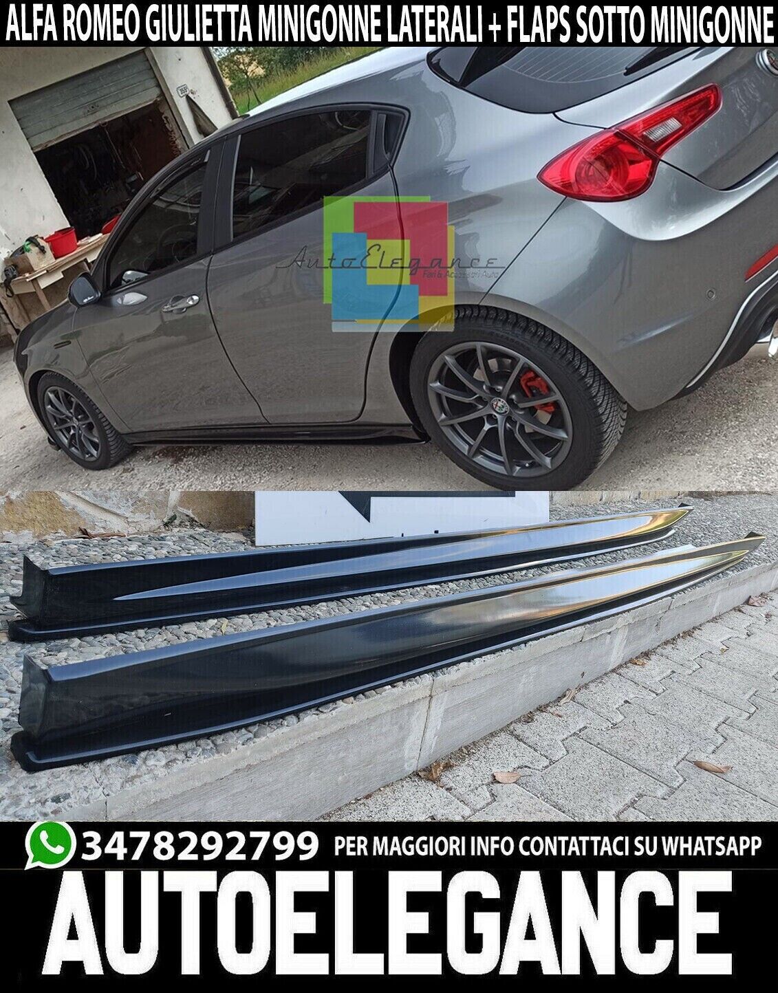 FALDAS LATERALES + FALDA BAJO FALDA PARA ALFA ROMEO GIULIETTA ABS