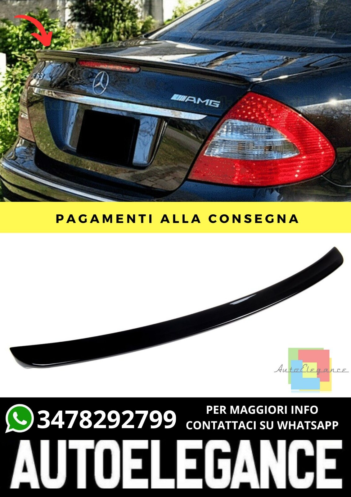 Spoiler Geeignet f&uuml;r Mercedes W211 Limousine 2002-2009