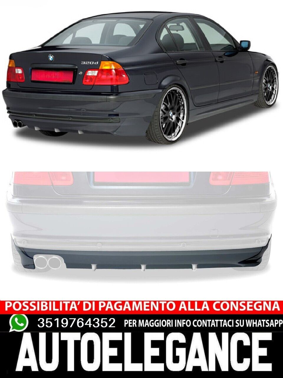 Difusores traseros adaptados al BMW 3er E46 Limo / Touring