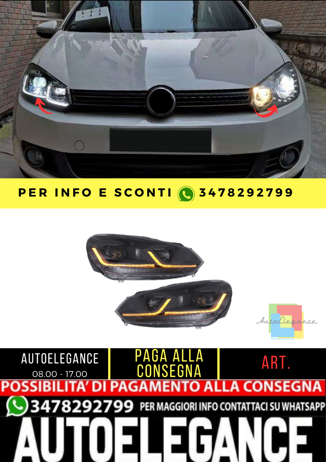 Fari a LED adatti per VW Golf 6