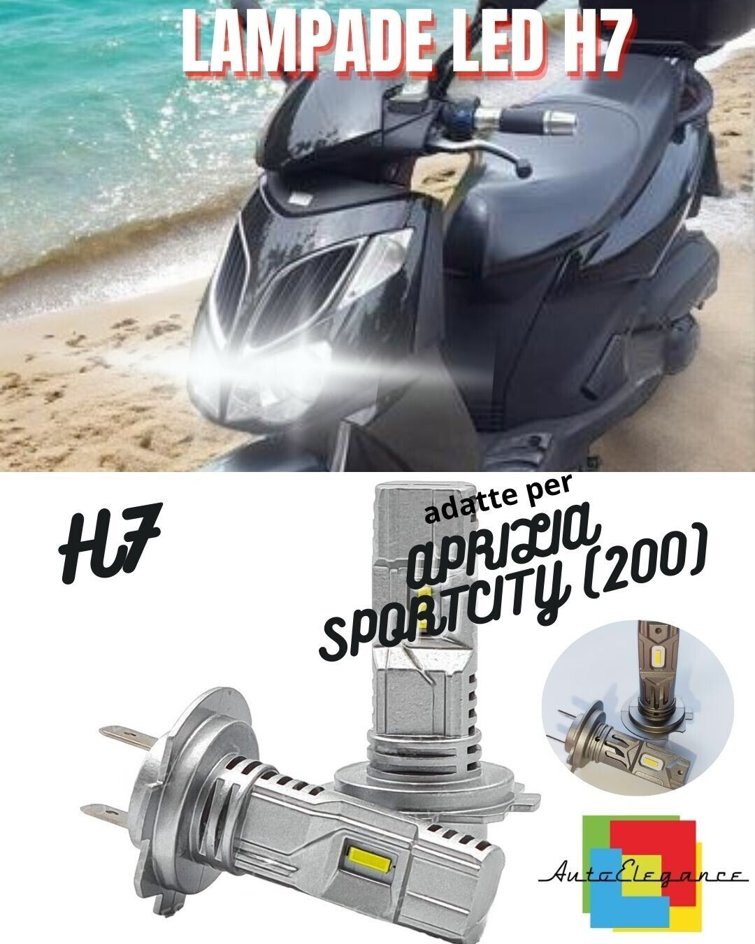 LAMPADA LED H7 CANBUS PER ANABBAGLIANTI APRILIA SPORTCITY (200) (2004-2008)
