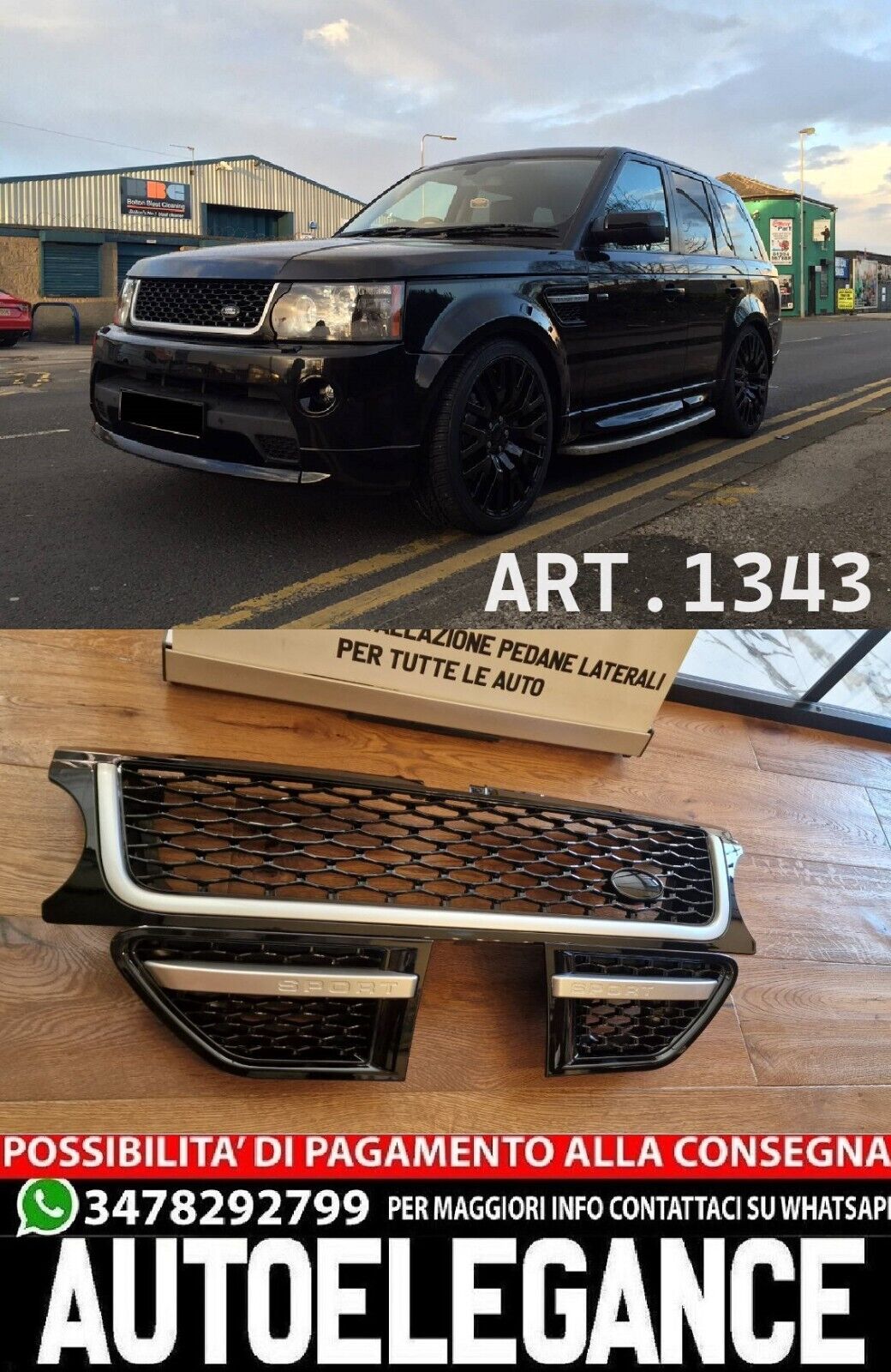 GRIGLIA ADATTA PER RANGE ROVER SPORT L320 FACELIFT (2009-2013)