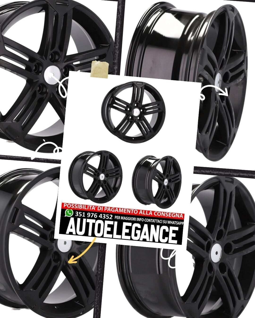 CERCHI CERCHIO IN LEGA 17" Adatto per VW AUDI CUPRA FORD SEAT SKODA