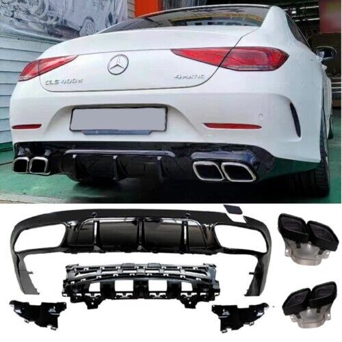 Difusor + Parachoques Tubo de Escape 2X2 (Negro) 63 Faros AMG para Mercedes X257