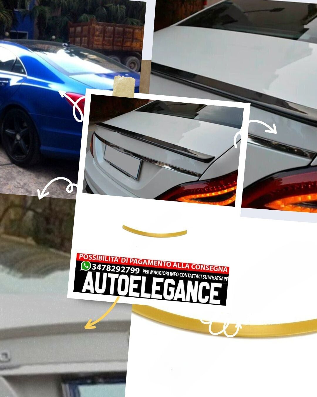 SPOILER adatto per Mercedes CLS C218 coupe 2010-2018