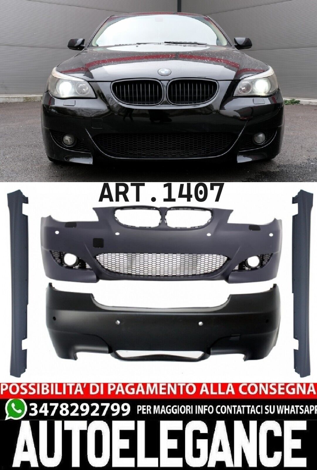 Bodykit Passend F&uuml;r BMW Serie 5 E60 2007-2010 Look M5 Look Sport