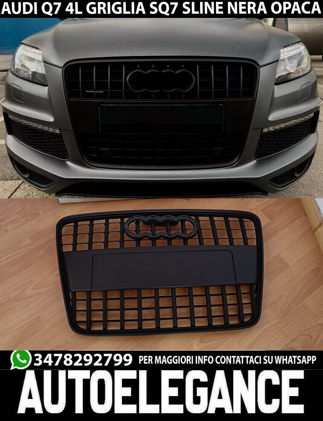 GRIGLIA ANTERIORE AUDI Yasht CL 2006 &agrave; 2014 TSALANDRA SLINE SJAST NERO OPAZZO