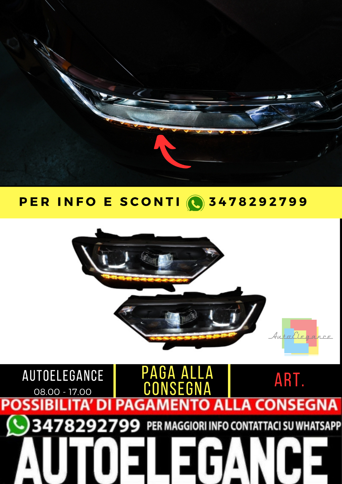 Faro Full LED Adecuado Para VW Passat B8 3G