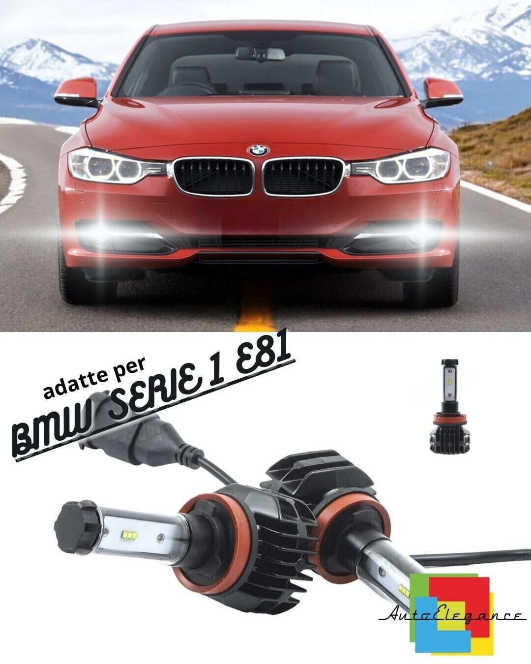 KIT LED H8 6000K CANBUS FENDINEBBIA PER BMW SERIE 3 F30 F31