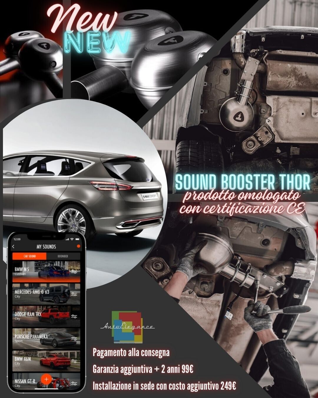 Sound Booster Thor Suono Sportivo Scarico adatto per FORD S-MAX MPV 08-23