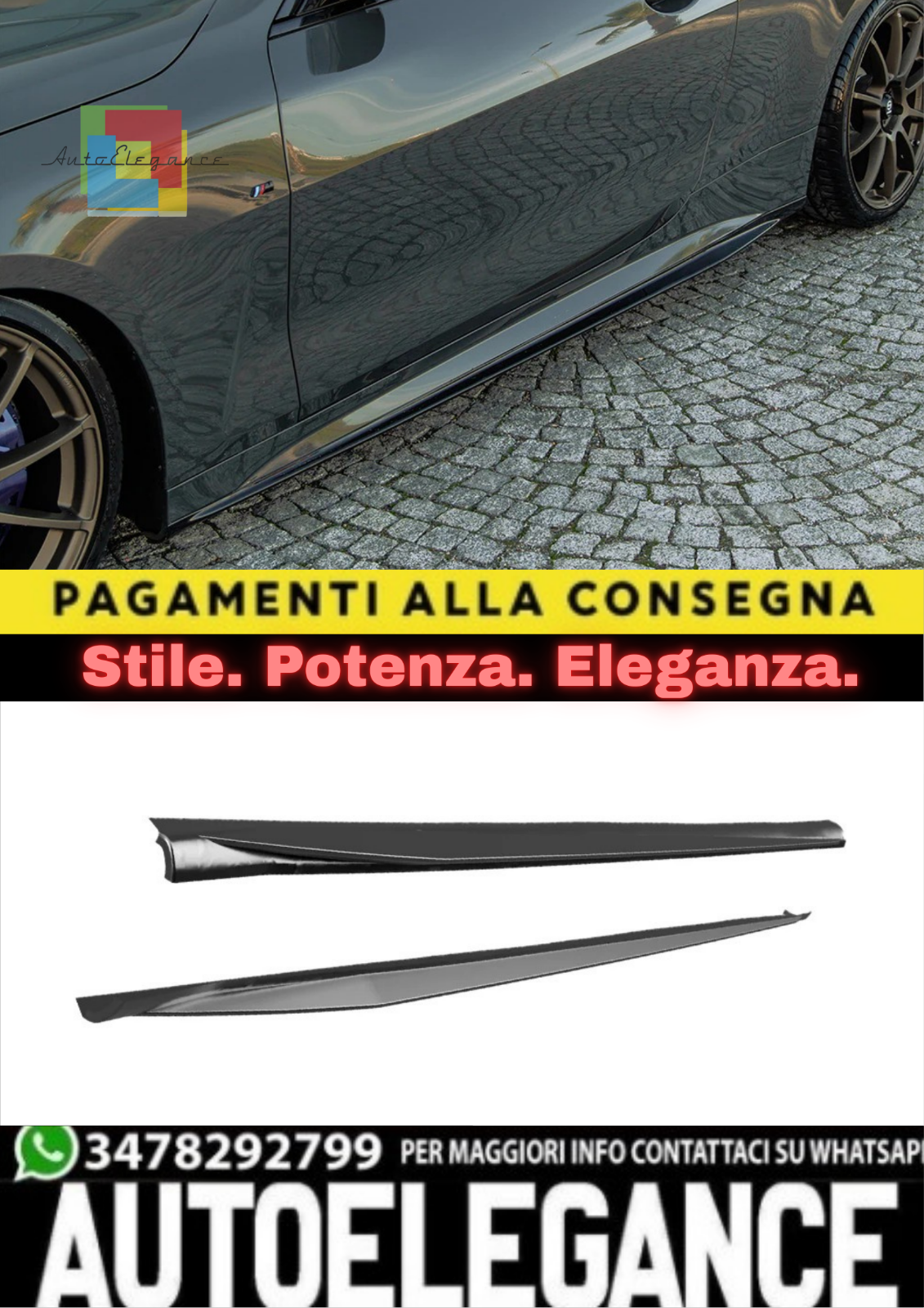 MINIGONNE LATERALI COMPATIBILI CON BMW SERIE 4 (COUPÉ / CABRIO) G22  2020+