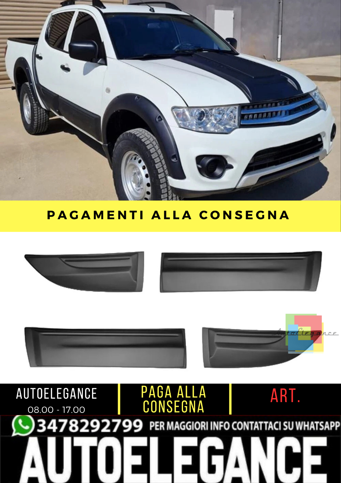 Copriscocca adatto per MITSUBISHI L200 Triton 4 dal 2007 al 2014