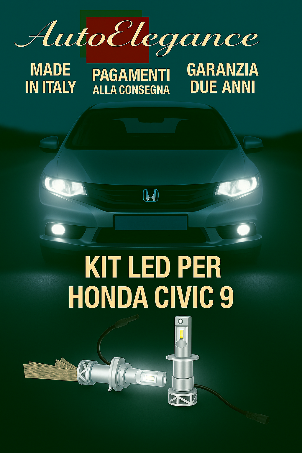 Kit Led H7 Abbagliants 6500K Pour Honda Civic 9 | Blanc Canbus