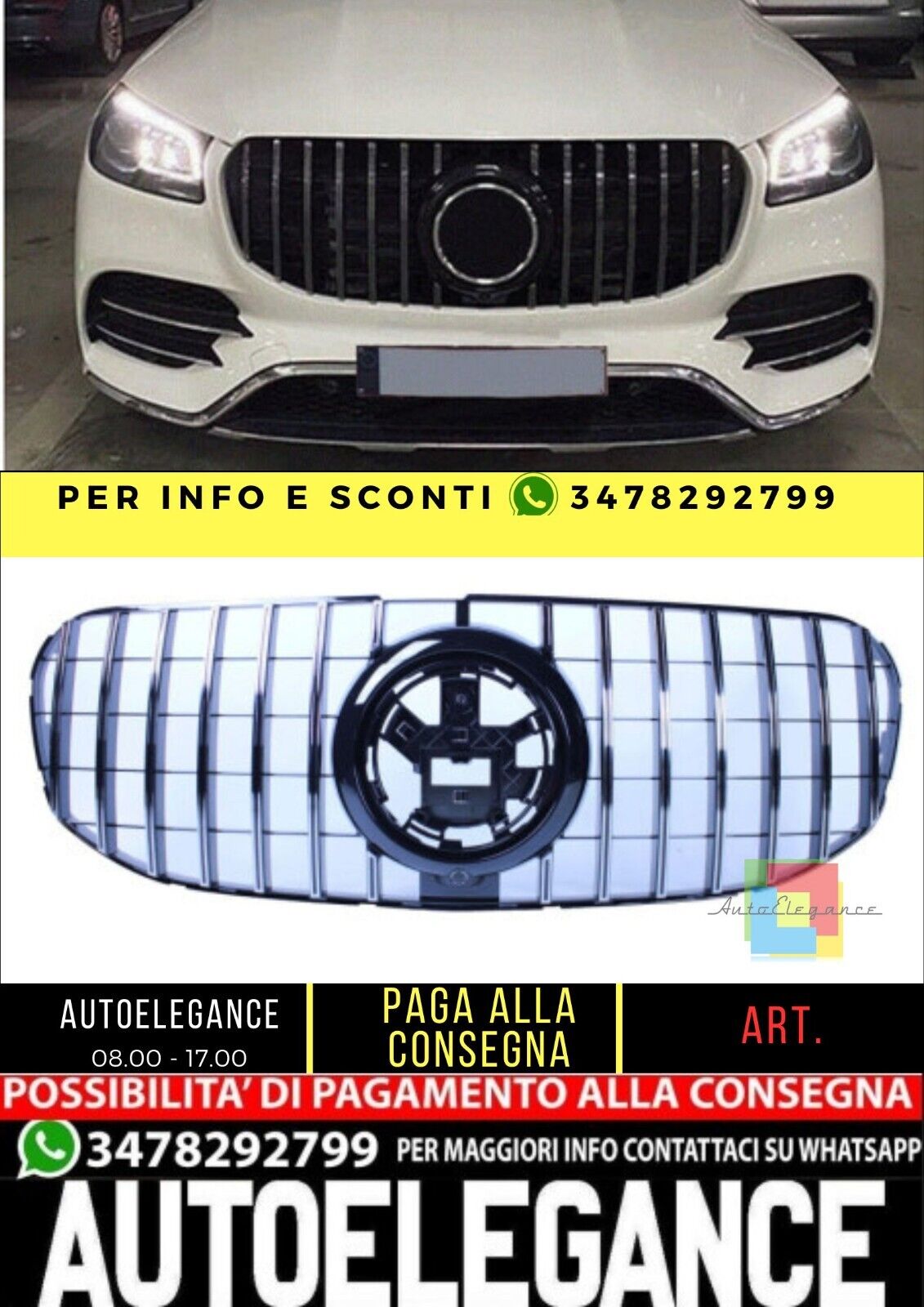 Gitter Kompatibel Mit Mercedes-Benz GLS x167 (2020 Chrom