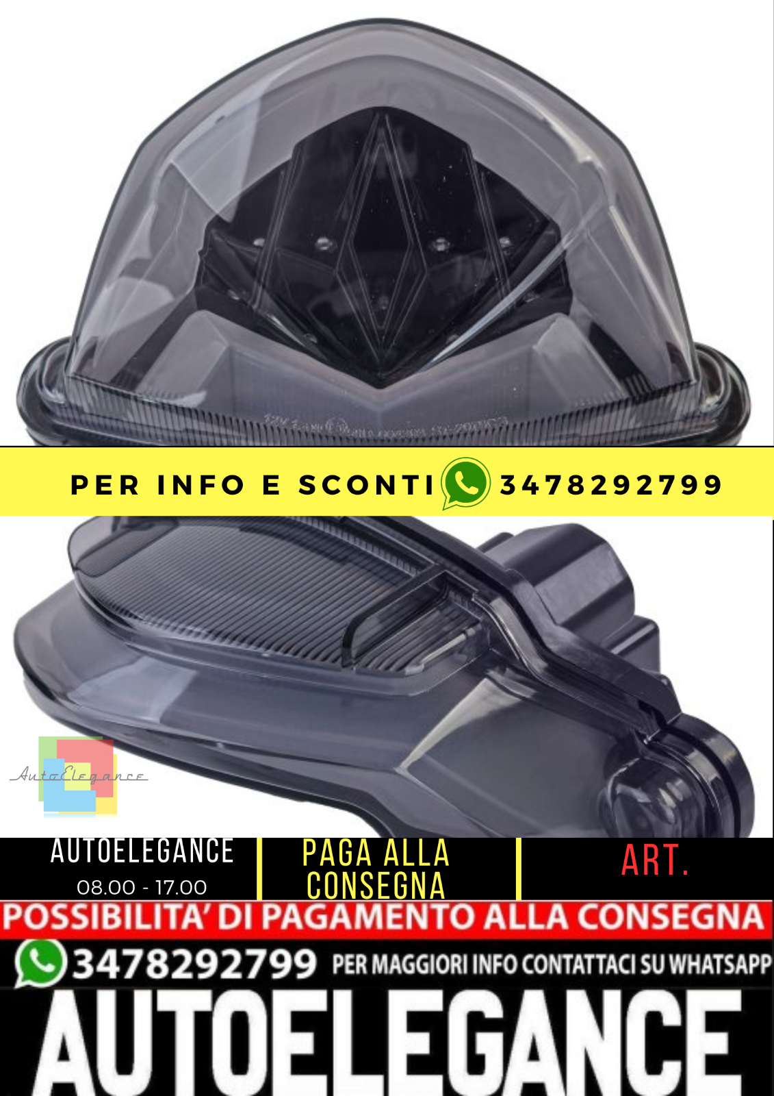 ?Fanale posteriore moto a LED in vetro trasparente Fum&eacute; per Suzuki GSX-S 750 1 ?