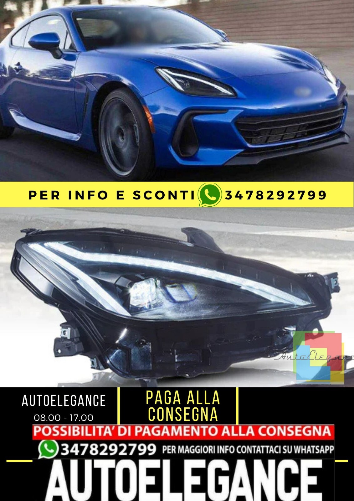 Fari a LED per Toyota GR86 2022-2024 e Subaru BRZ 2a generazione ZN8/ZD8