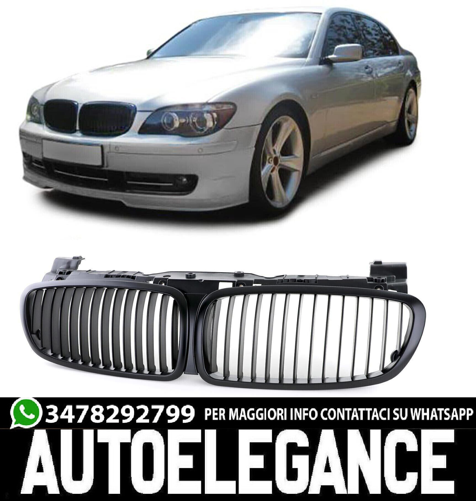 Rejilla deportiva Matte Performance para BMW Serie 7 E65 E66 Facelift 05-08
