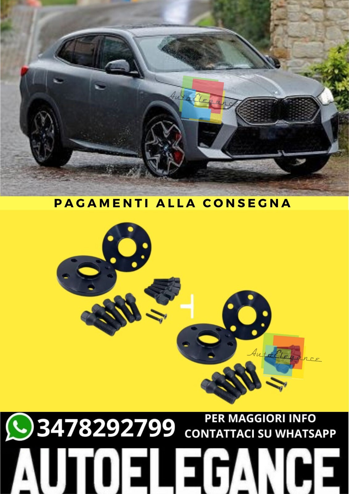 Set 4 &Eacute;largisseurs de Voie 16 + 20mm Adapt&eacute; pour BMW X2 (U10) - Du 2024 IN