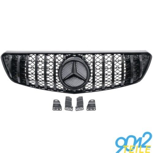 Pour Mercedes Gt Look Grille Classe R W251 V251 05-10 Poli Noir Panamericana-M