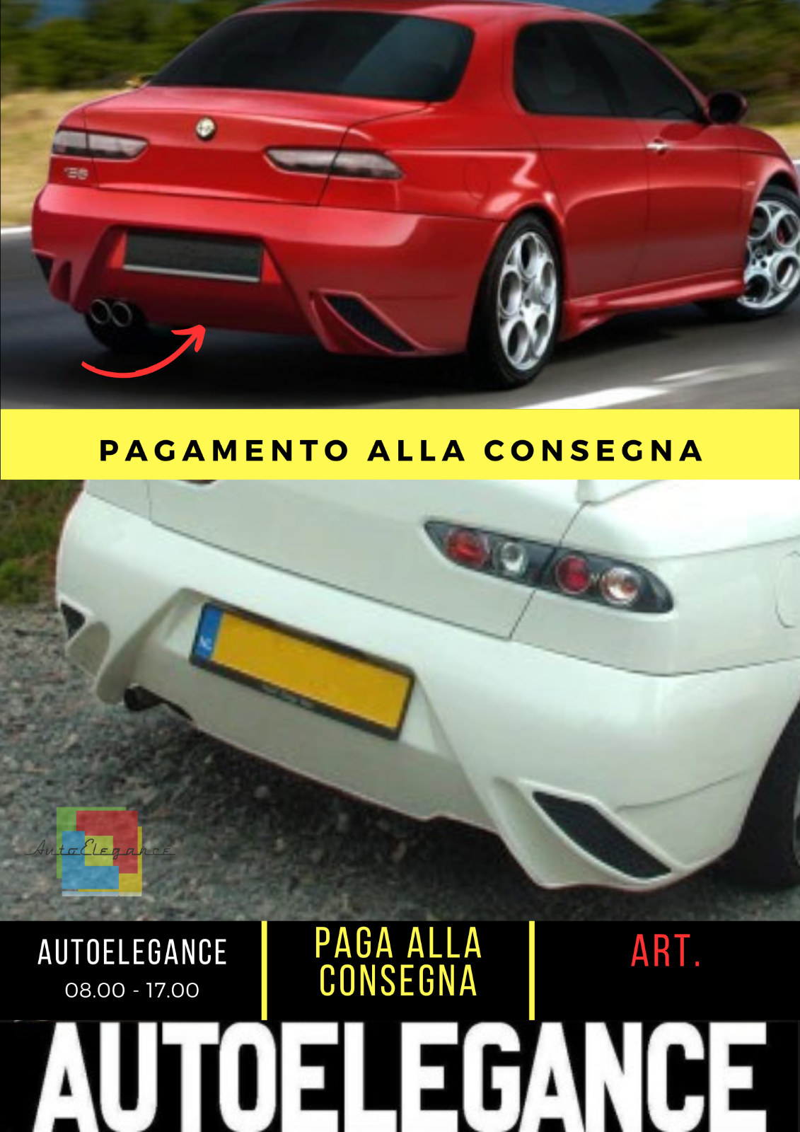 PARAURTI ANTERIORE ADATTO PER ALFA ROMEO 156