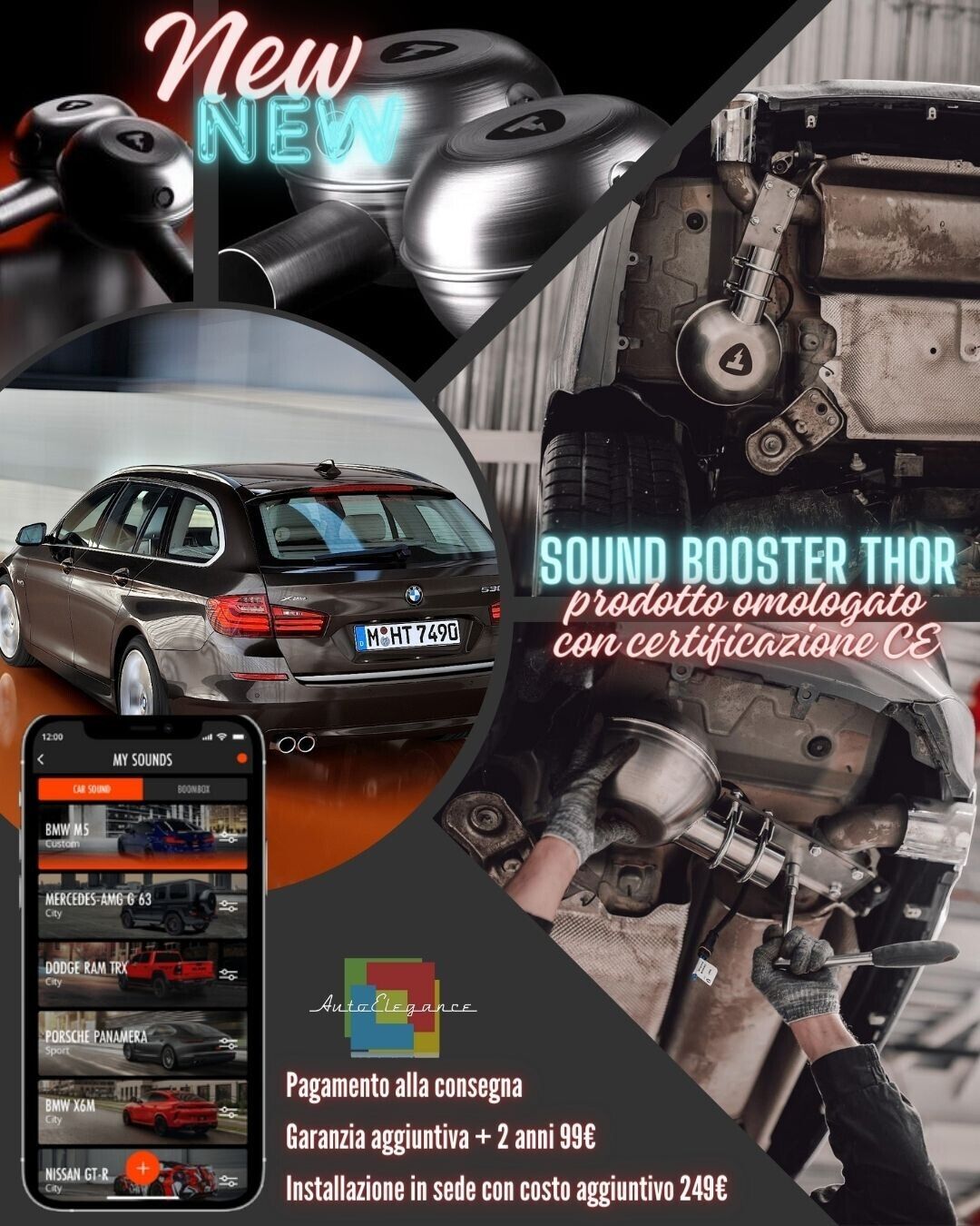 Sound Booster Thor Suono Sportivo Scarico adatto per BMW 5 Touring LCI F11 08-23