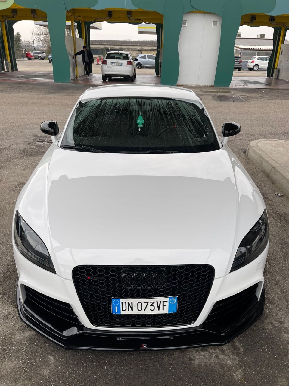 0582 Grille Avant Noir Poli Audi Tt 8J 2006-2014 Calandre Rstt Nid D'Abeille