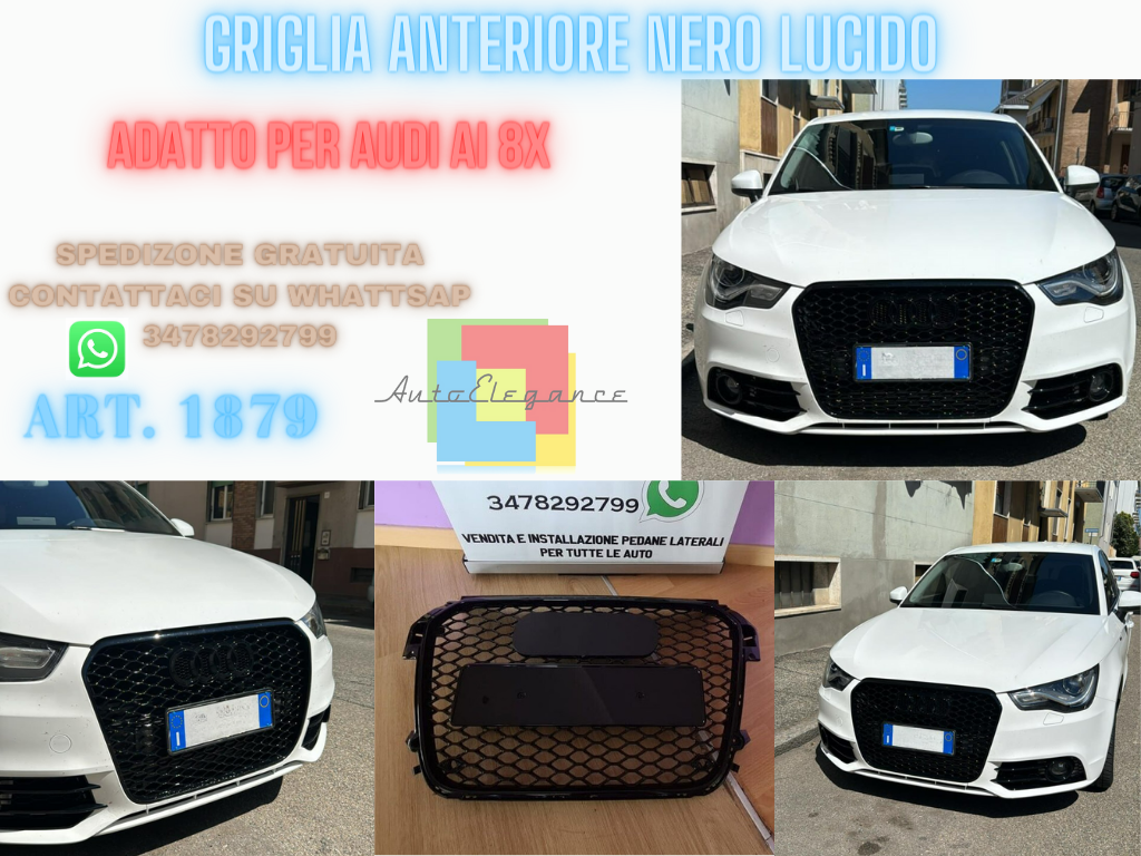 Reejilla Adecuado para Audi A1 8X 2010-2014 Look RS1 Negro Brillante