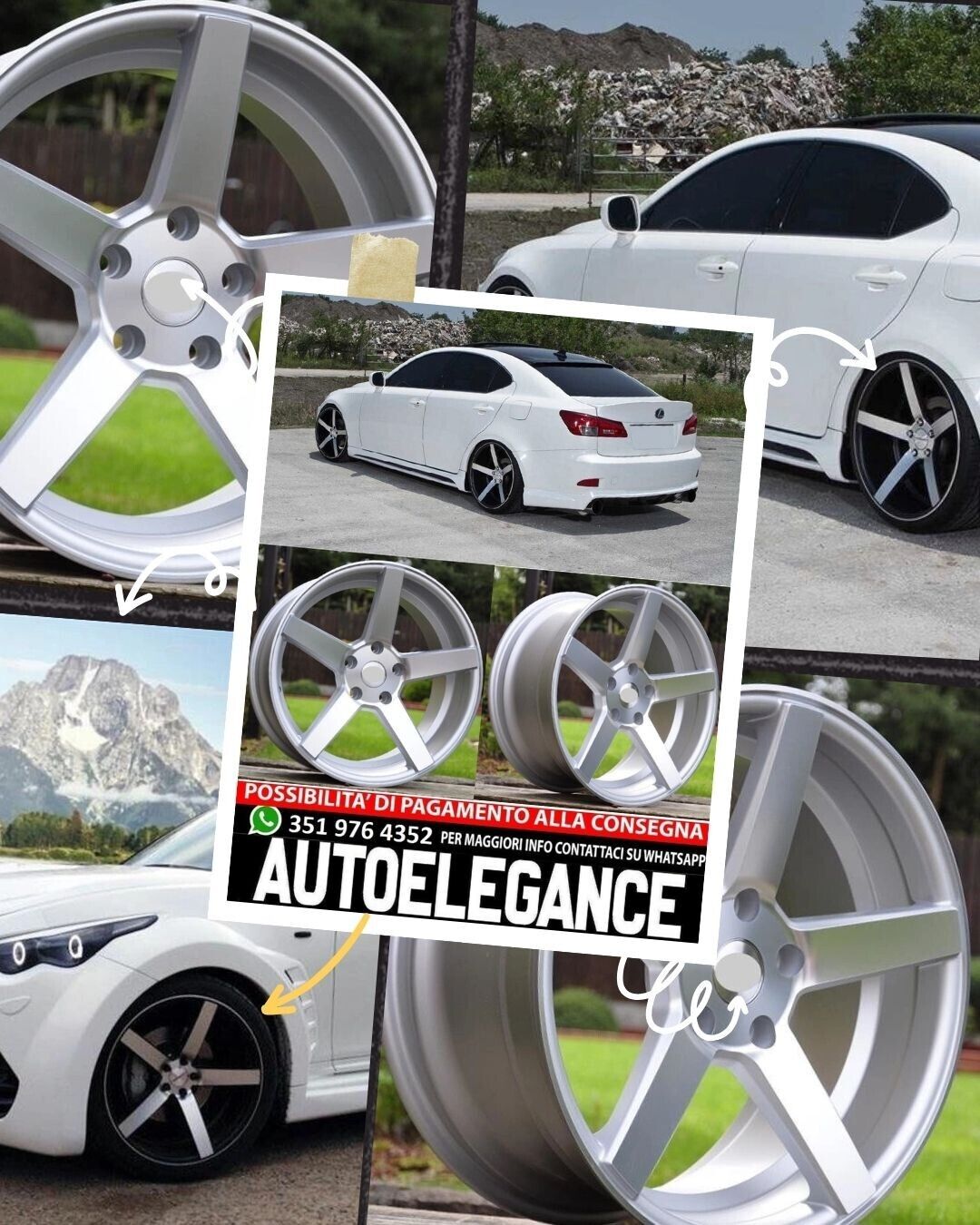 CERCHI CERCHIO IN LEGA 18"Adatto per AUDI MERCEDES VW