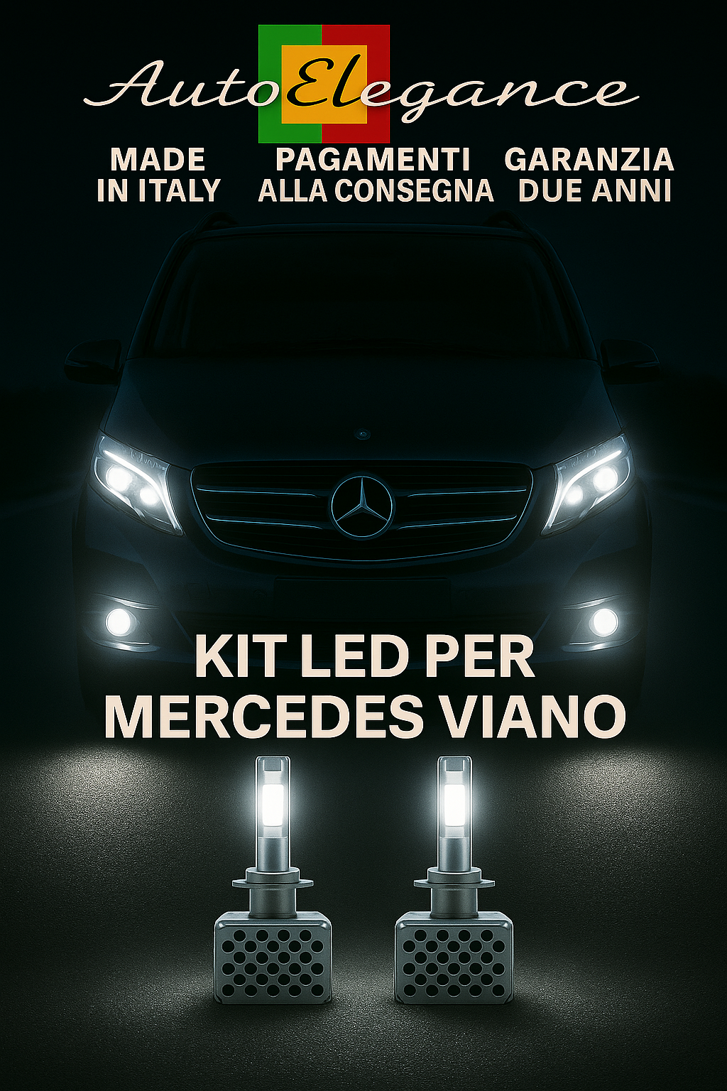 Set LED D1S 6000K Croisement pour Mercedes Viano Blanc Canbus