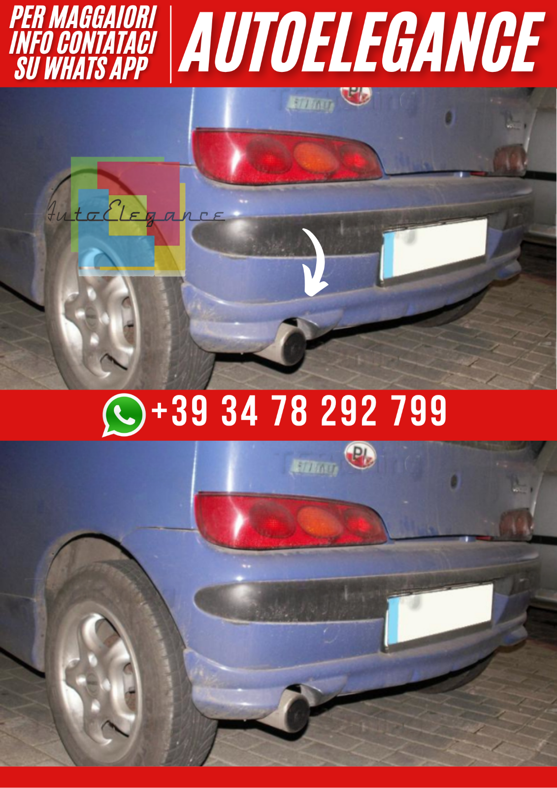 ??Splitter Spoiler Posteriore Compatibile con FIAT Seicento??