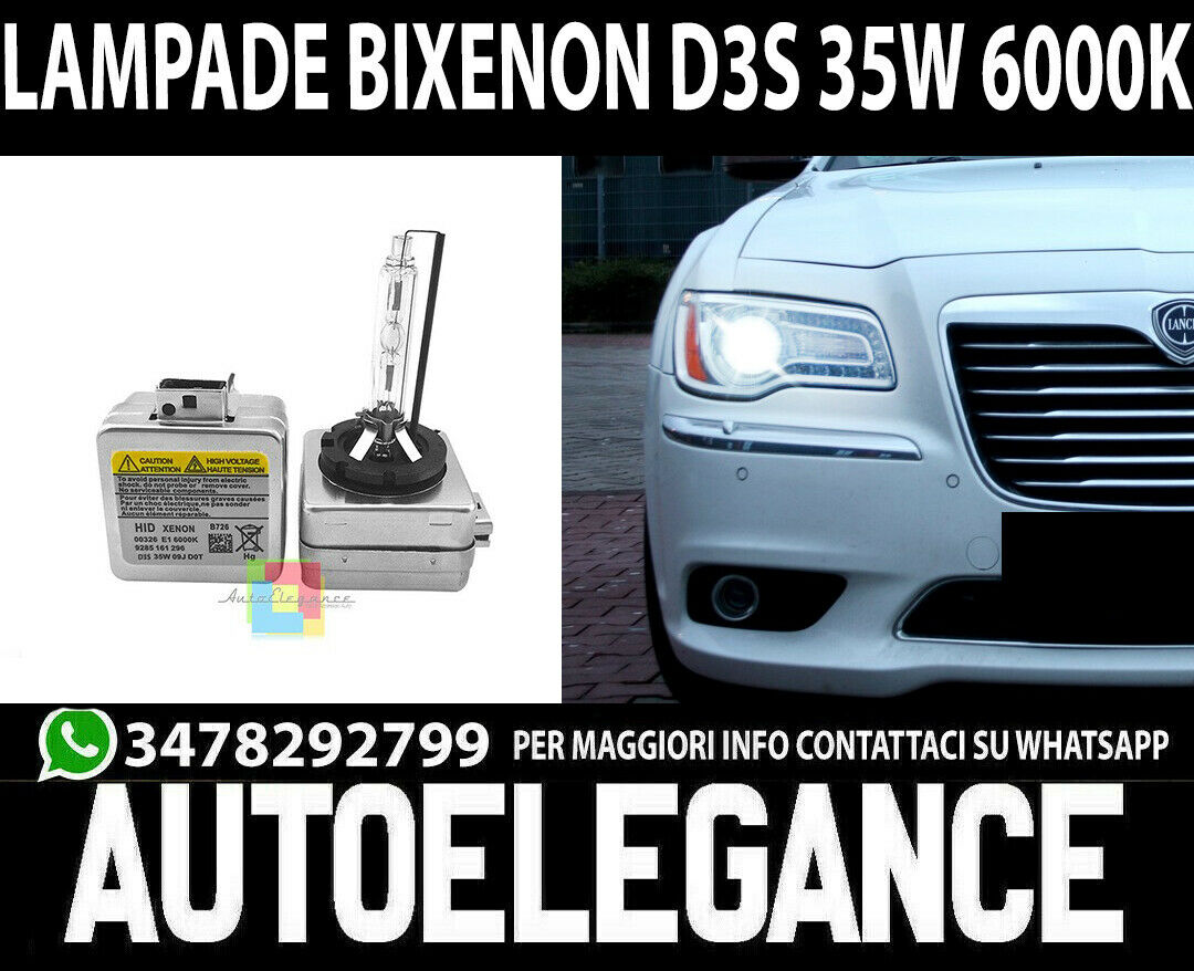 PER LANCIA THEMA MK2 COPPIA LAMPADE XENON D3S LUCE 6000K SPECIFICHE