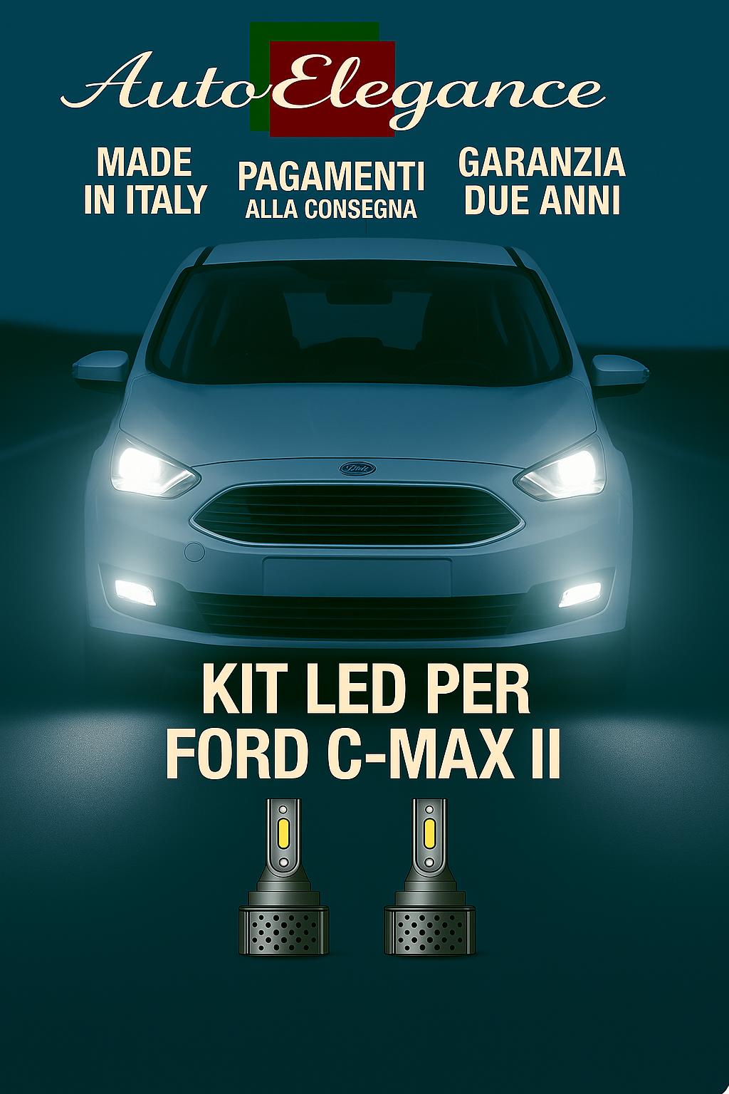 KIT LED D3S 6000K BIANCO CANBUS – Anabbaglianti per Ford C-Max II