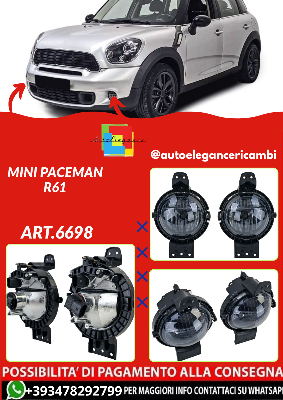 ART.6698 NEBELSCHEINWERFER MINI PACEMAN R61