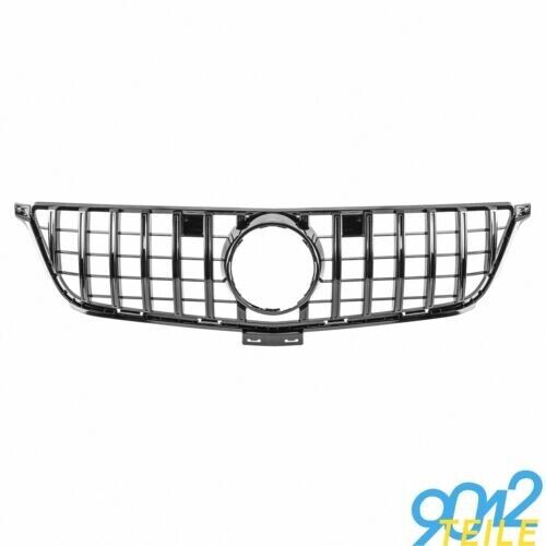 Pour Mercedes Gt Look Grille Classe M ML W166 Poli Noir Grille Radiateur Gris