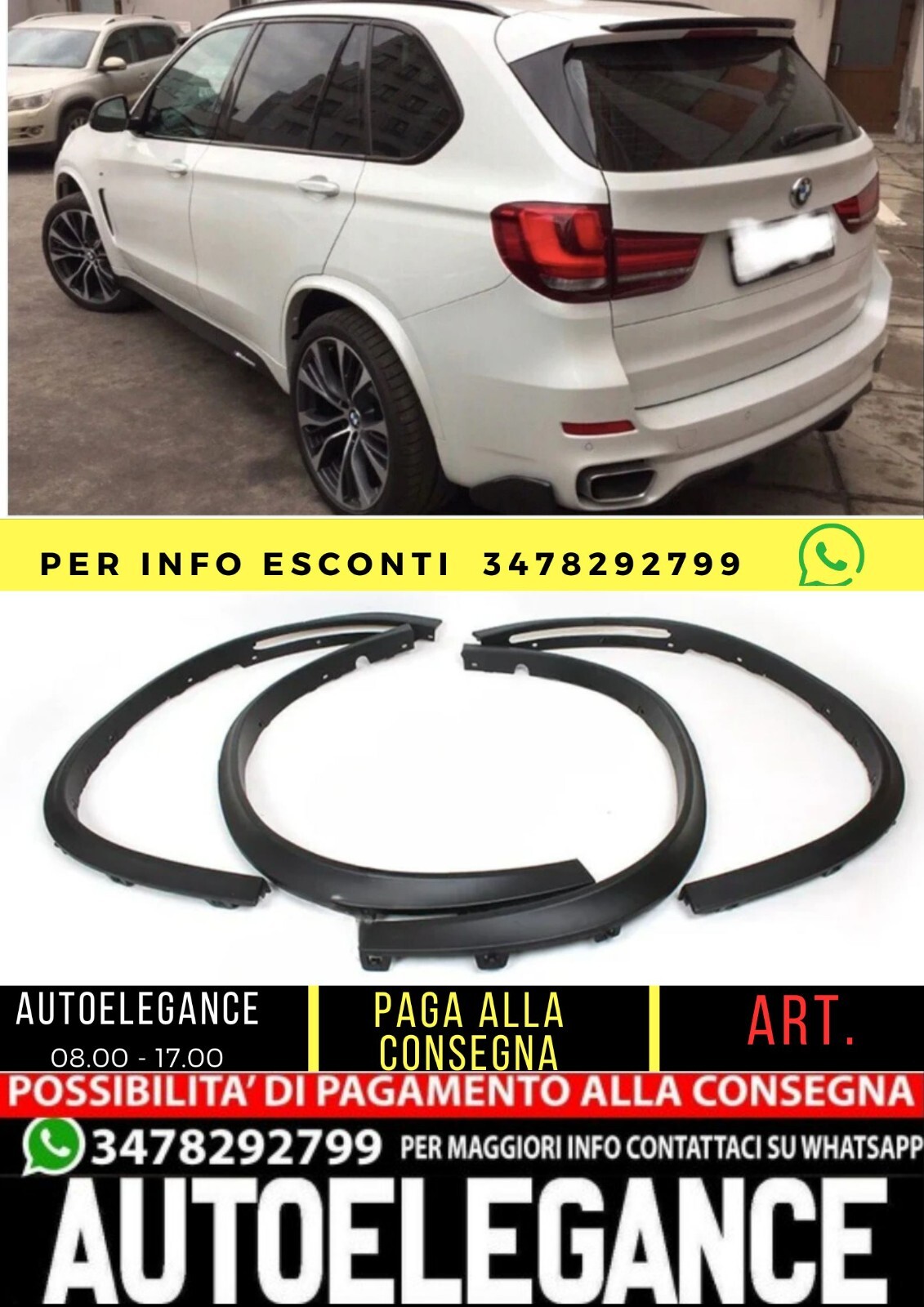 Set passaruota larghi per paraurti standard Bmw X5 (F15) (2013-2018)