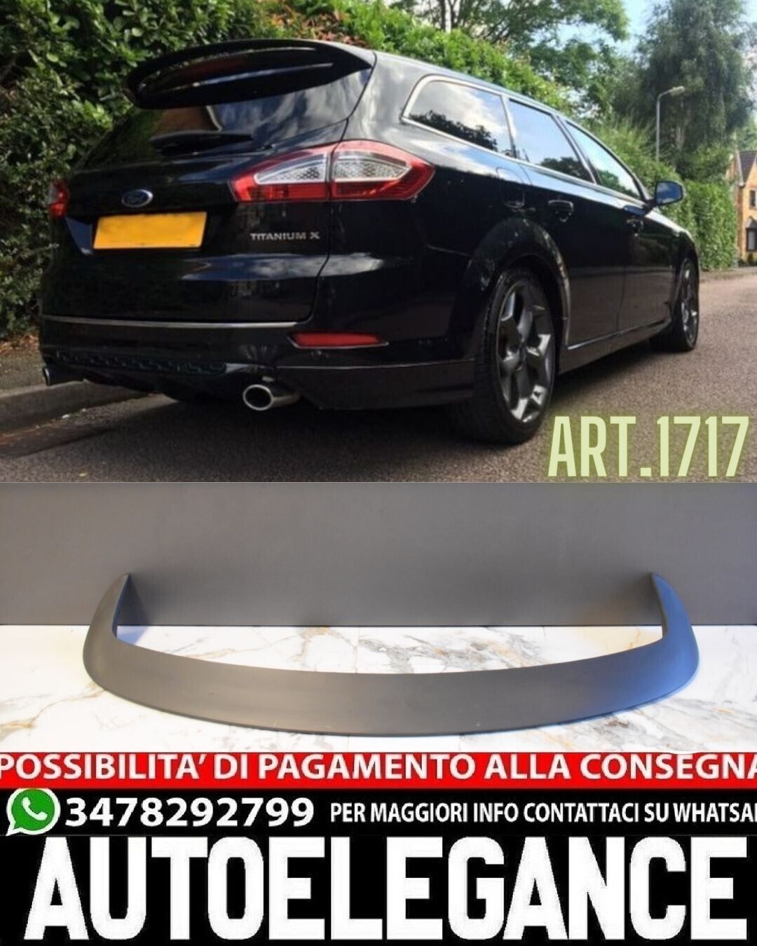 SPOILER GEEIGNET F&Uuml;R FORD MONDEO 2007-2014 STATION WAGON RAW LOOK