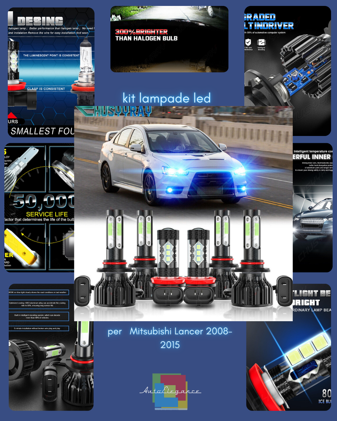 Kit De Bombillas LED Adecuado Para Mitsubishi Lancer 2008-2015