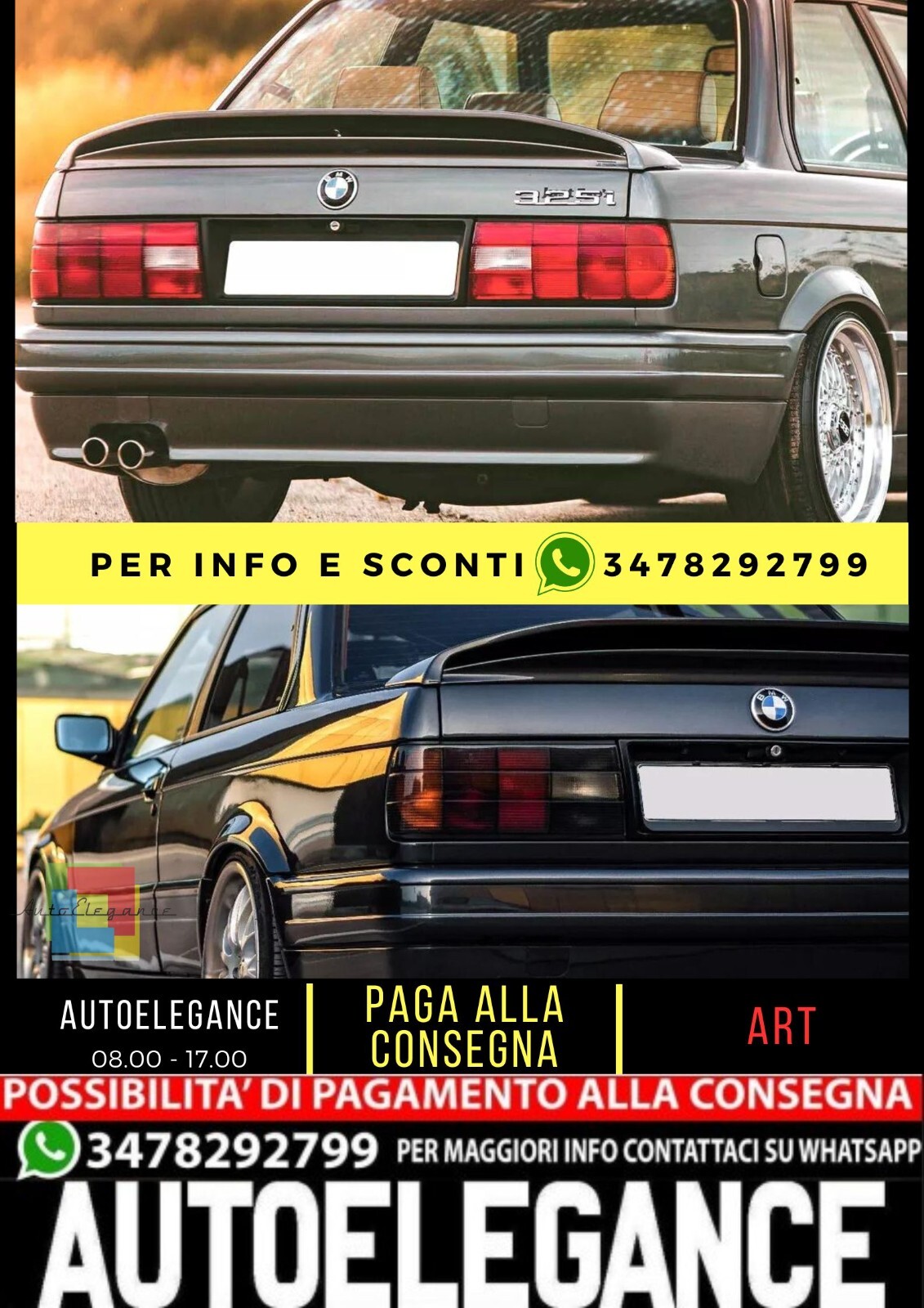 😎SPOILER ESTILO M-TECH 2 ADATTO PER BMW SERIE 3 E30😎