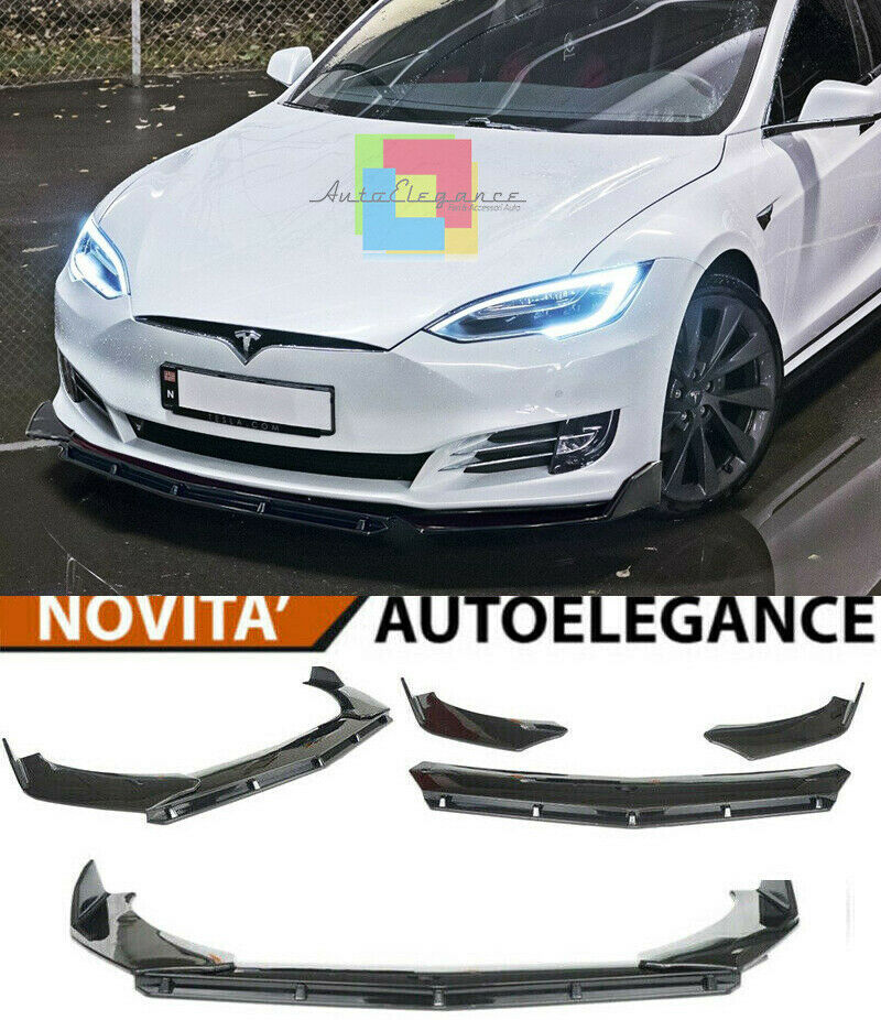 Tesla Model S S&eacute;parateur Pare-Choc Noir Poli Look Rs - 3P - 0324