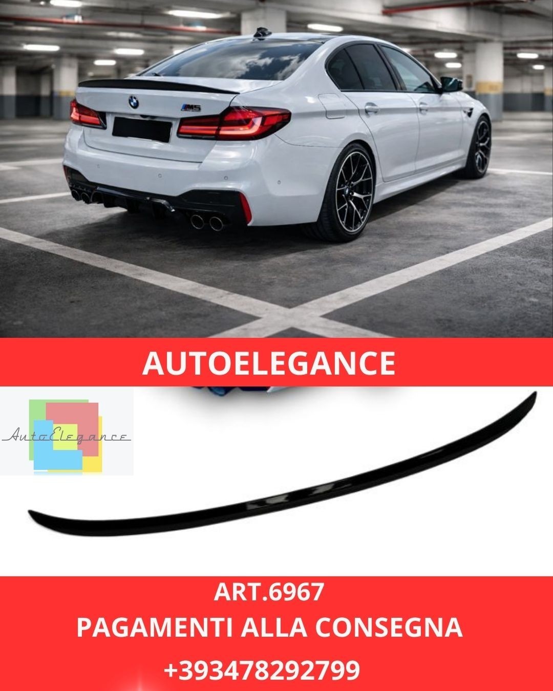 ART.6967 ALERÓN TRASERO APTO PARA BMW SERIE 5 G30 DISEÑO M5