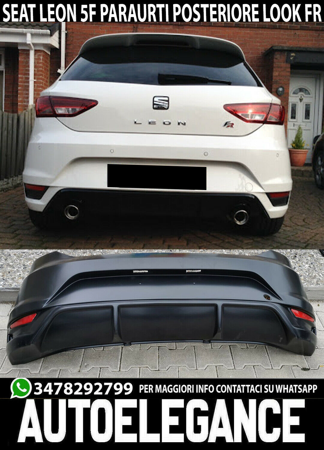 Sto&szlig;stange Hinten Look Fr Areo-Wischerbl&auml;tter Seat Leon 5F 5 T&uuml;ren 2012-2018 IN