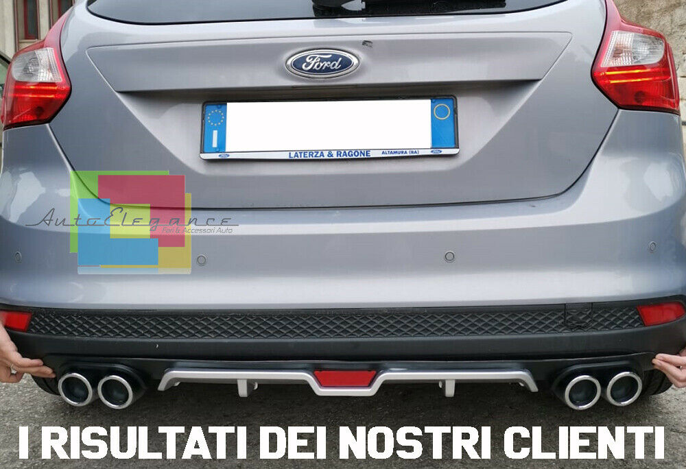 Diffuseur Pour Ford Focus MK3 III Sous Pare-Chocs Quattro Terminaux ABS