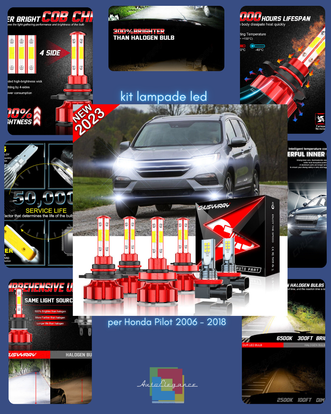 Set Gl&uuml;hbirnen Led- Geeignet f&uuml;r Honda Pilot 2006 - 2018